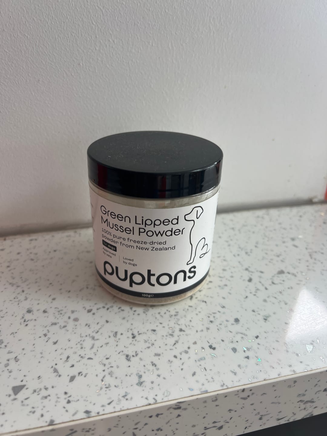 Customer photo review of Green Lipped Mussel Powder For Dogs