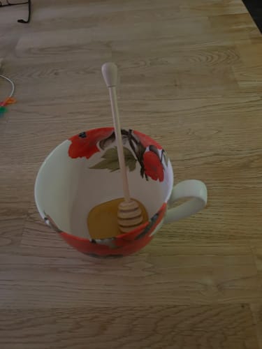 Customer photo review of 2 kg flytande honung med 2st honungspinnar och fri frakt för 538kr!