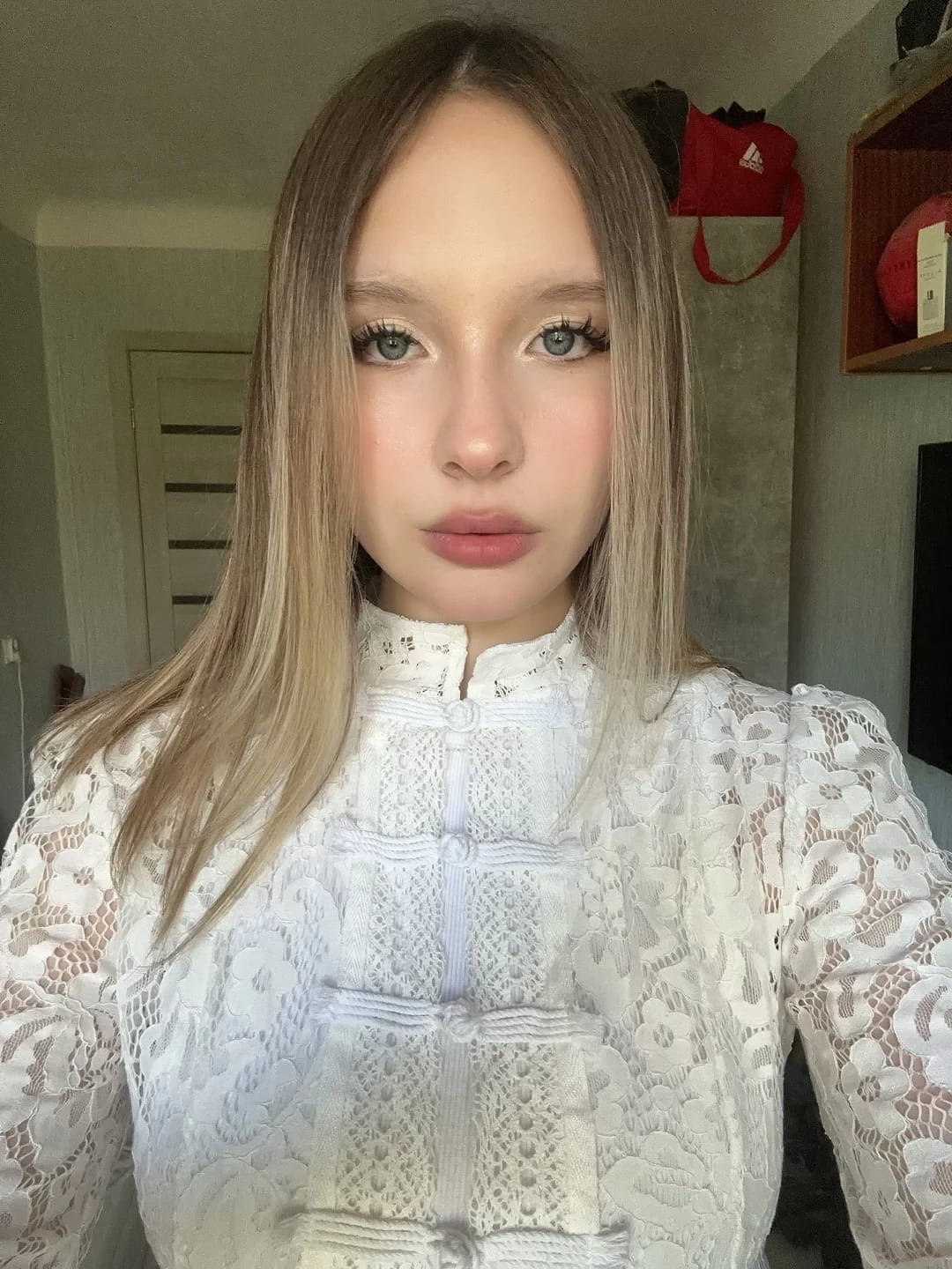 Customer photo review of Claire Elegant Lace Blouse