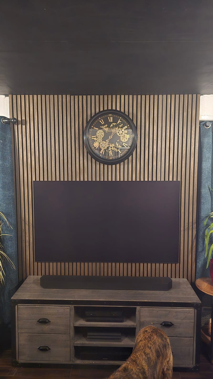 Customer photo review of Sample - Wooden Wall Panel | Smoked Oak