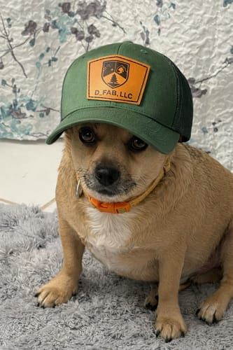 Customer photo review of Premium Custom Leather Patch Hats (Wholesale)