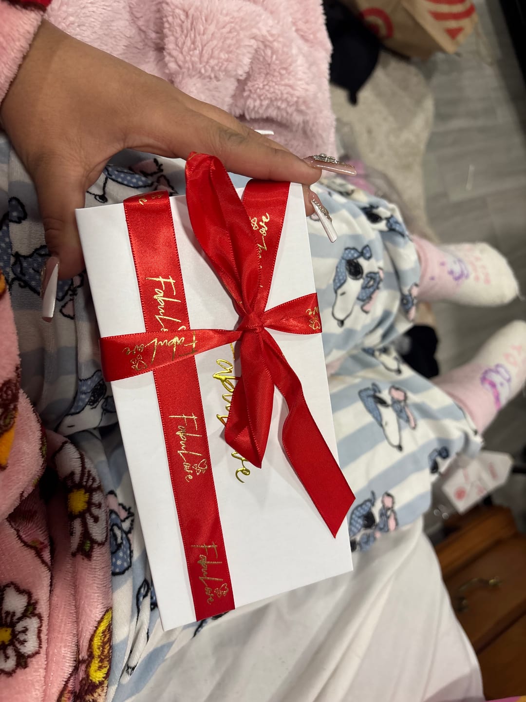 Customer photo review of Engraved Bracelet Set - W/ Eternal Rose Box