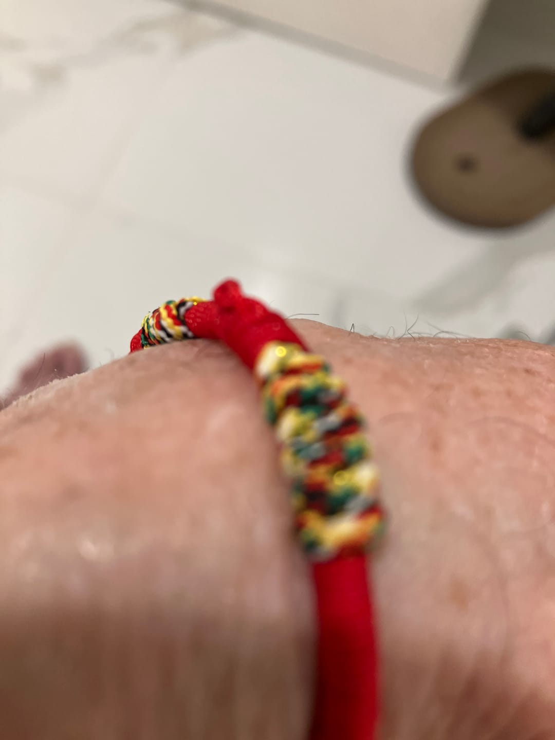 Customer photo review of Tibetan Red String Bracelet with Copper Beads – Handmade Unisex Protection & Good Luck Jewelry