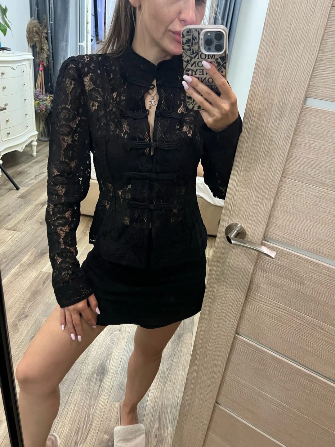 Customer photo review of Claire Elegant Lace Blouse