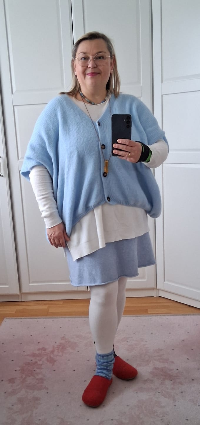Customer photo review of Leggings Strickschick Wollweiß