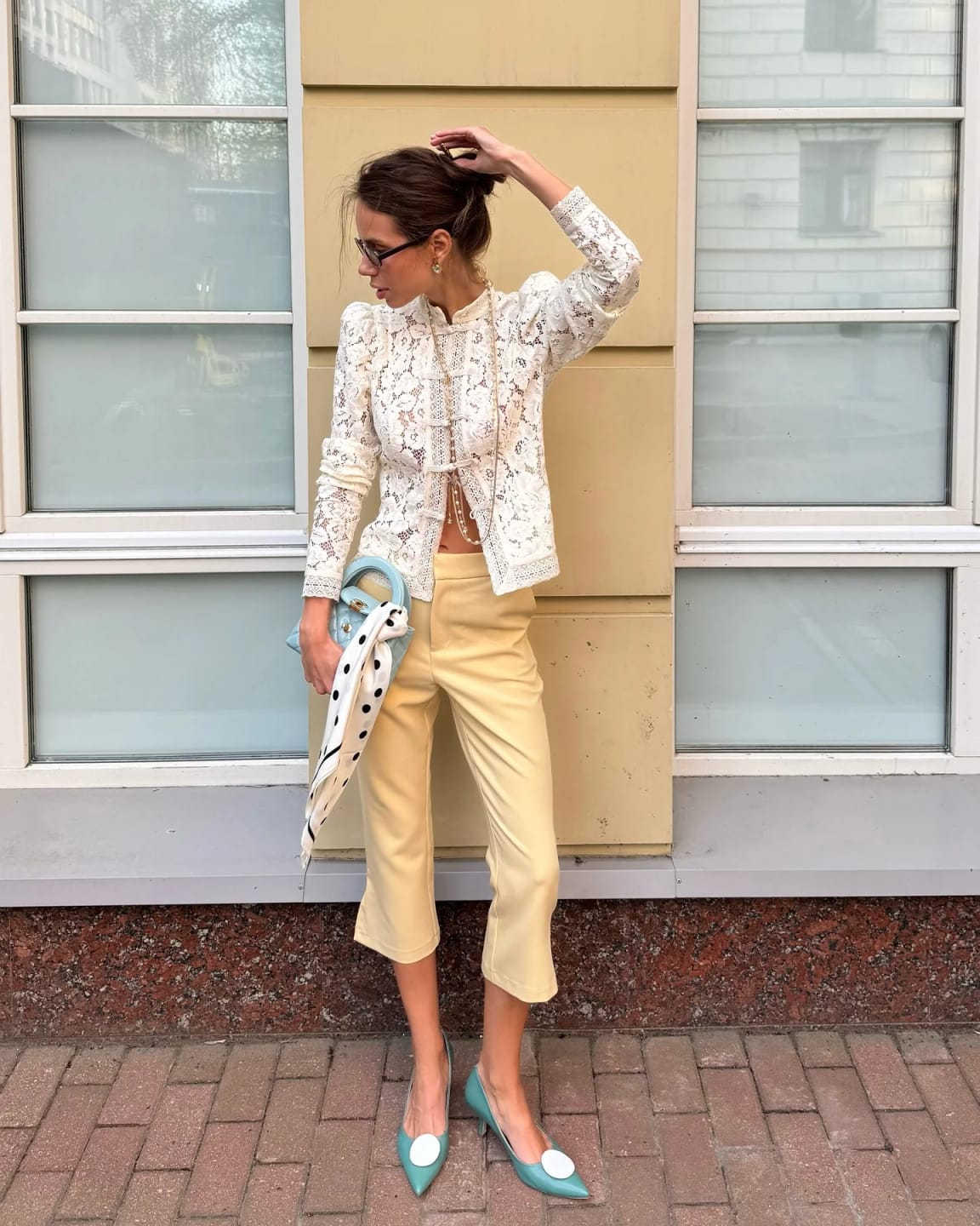 Customer photo review of Claire Elegant Lace Blouse