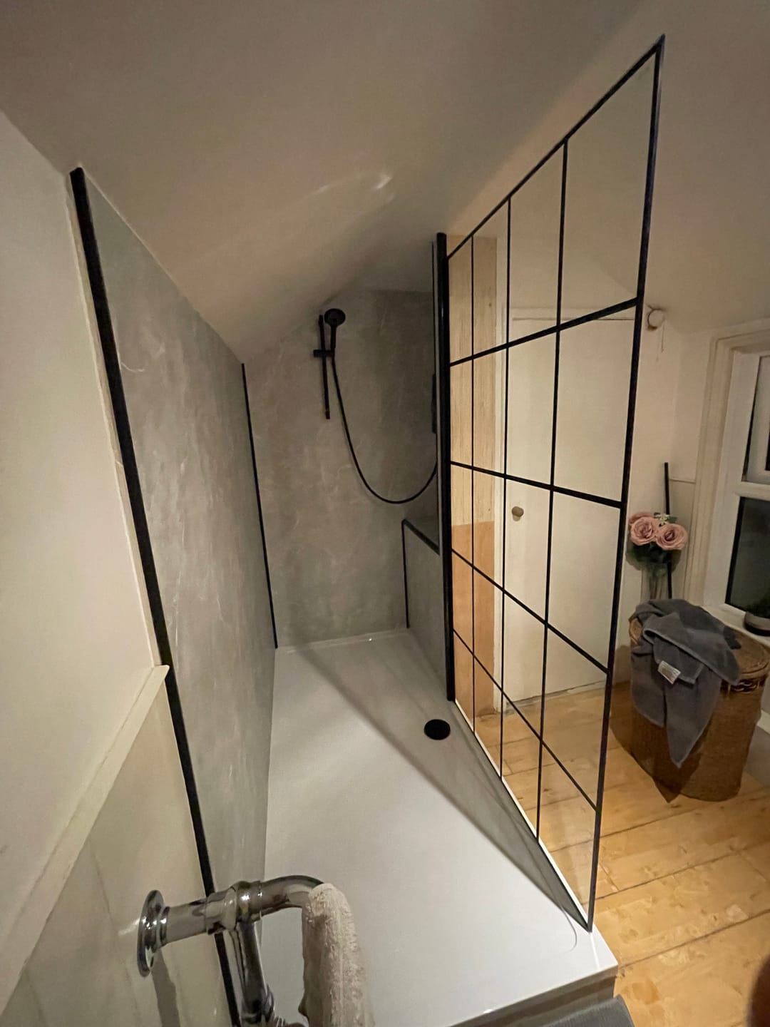 Customer photo review of 10mm Stone Grey Matt Shower Panel 1M x 2.4M