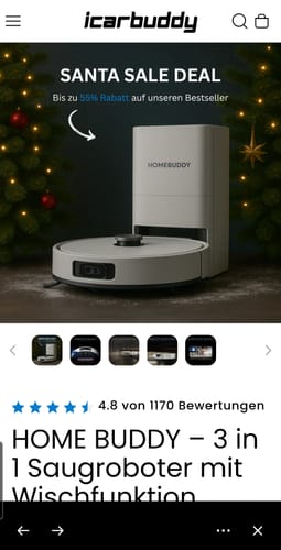 Customer photo review of HOME BUDDY –  3 in 1 Saugroboter mit Wischfunktion