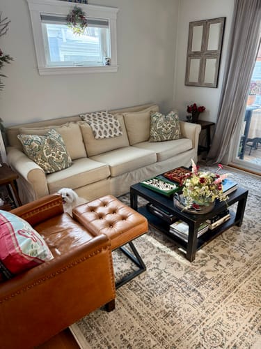 Customer photo review of PB Cameron Roll Arm Grand Sofa Cover 98"