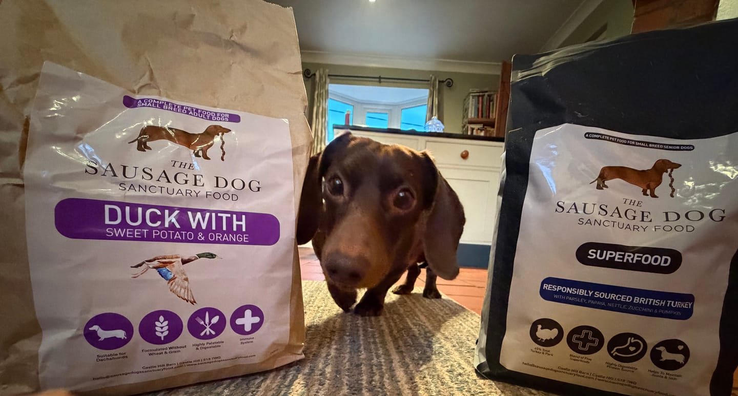 Customer photo review of Grain-Free Duck with Sweet Potato & Orange (Small Kibble)