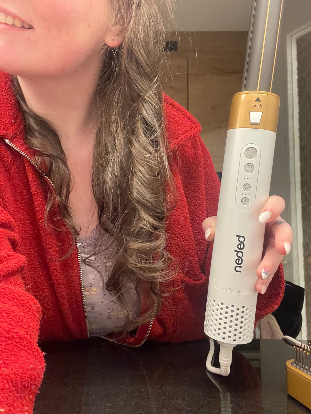 Customer photo review of All in One HairStyler + Gratis Lederbox