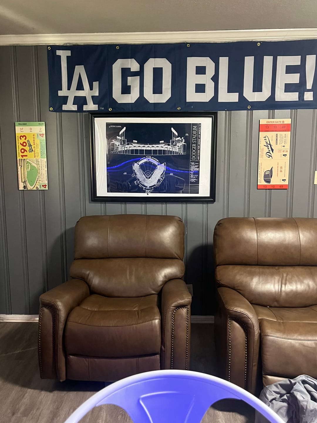 Customer photo review of Los Angeles Dodgers 1963 World Series Ticket Stub Single Layer Metal Wall Art