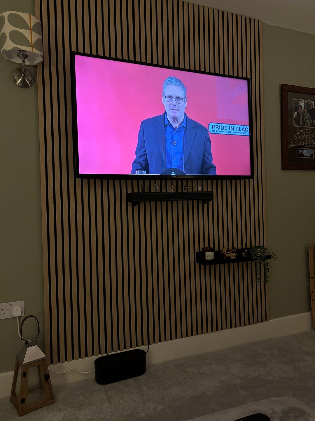 Customer photo review of Acoustic Slat Wall Panel - Walnut