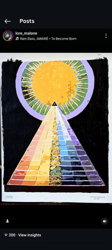 Customer's completed Altarpiece No. 1 paint-by-numbers canvas, showing the colorful abstract artwork before framing.