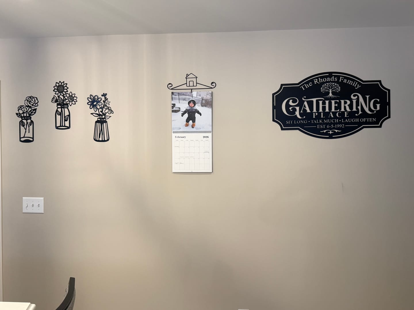Customer photo review of Gathering Metal Sign