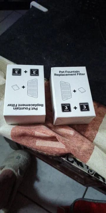 Customer photo review of ROJECO Water Fountain Replaceable Filter For 2.2L Wireless Cat Water Fountain