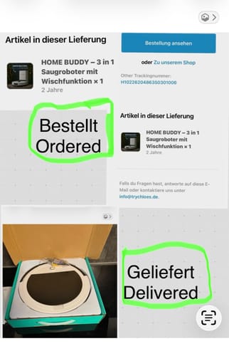 Customer photo review of HOME BUDDY –  3 in 1 Saugroboter mit Wischfunktion