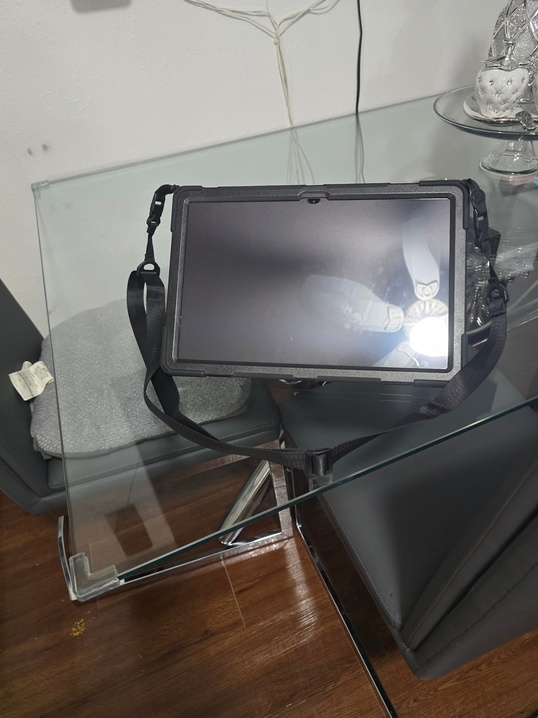 Customer photo review of Samsung Galaxy Tab S11 Ultra Case - Heavy-Duty with Hand & Shoulder Strap | Raider-X Series