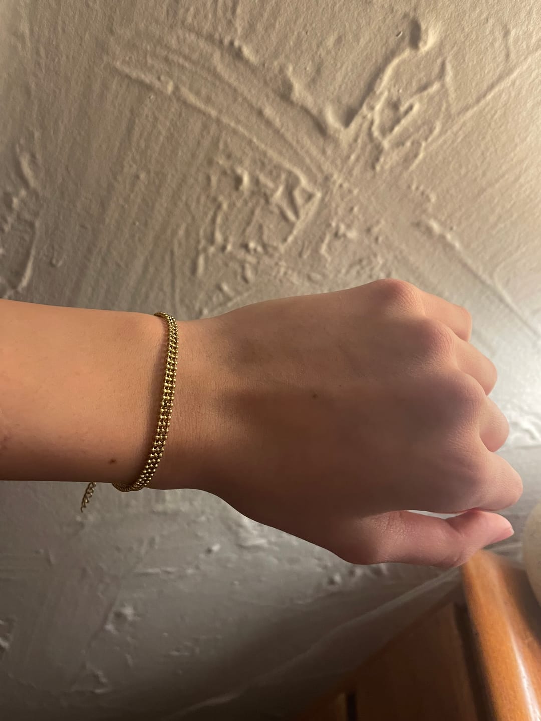 Customer photo review of Milan Gold Beaded Chain Bracelet