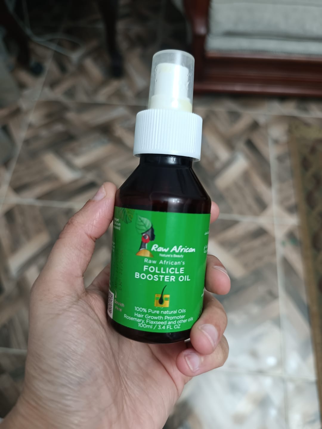 Customer photo review of Hair Follicle Booster Oil
