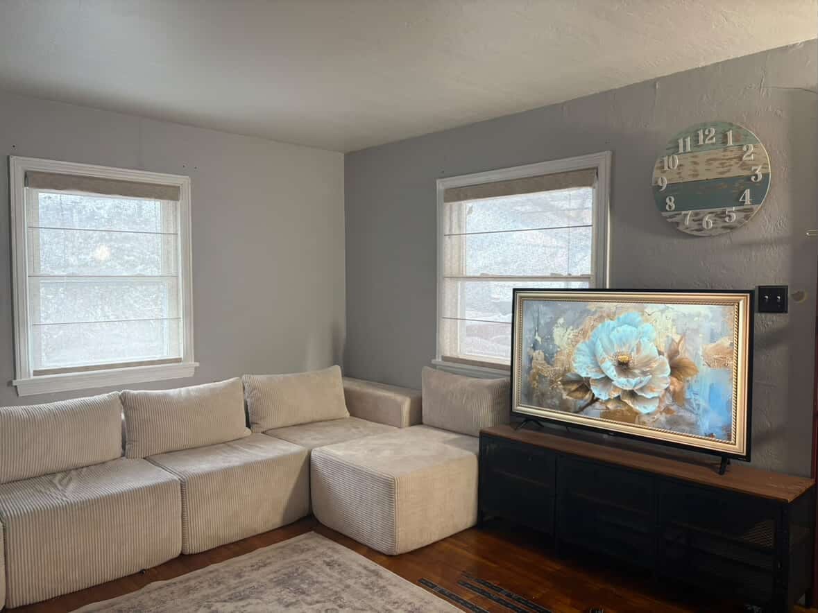 Customer photo review of Siena Natural Light Filtering Roman Shade