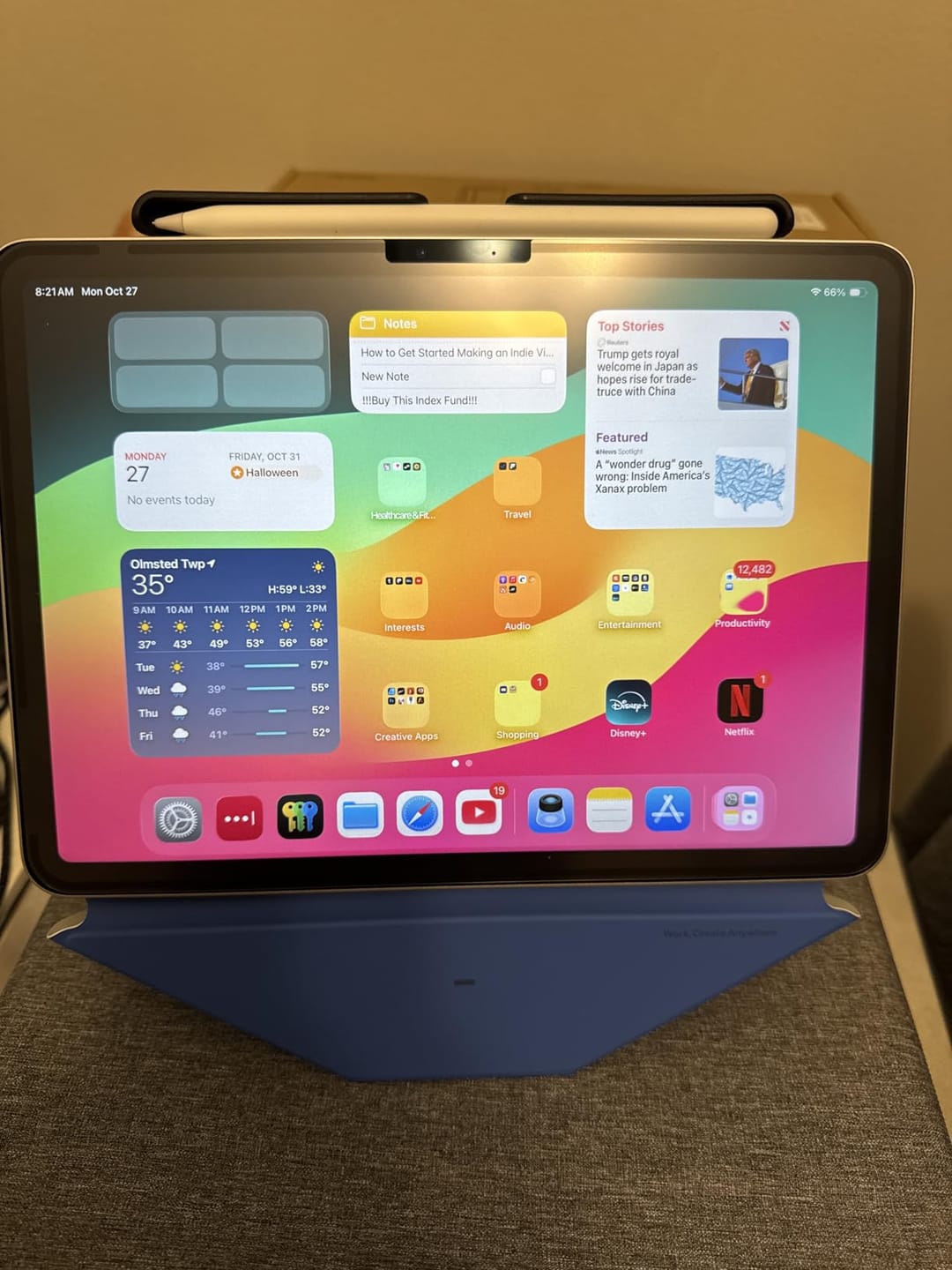 Customer photo review of AR+ Paper feel Screen Protector for iPad
