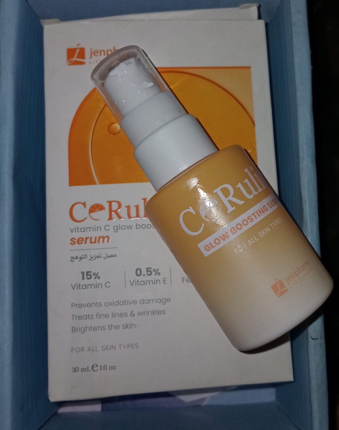 Customer photo review of Cerulic Glow Boosting Serum