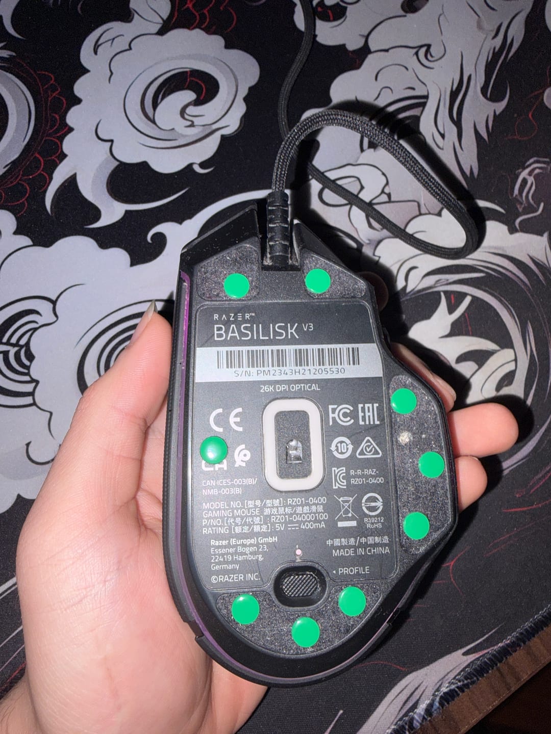 Customer photo review of X-Raypad Jade Air Mouse Skates