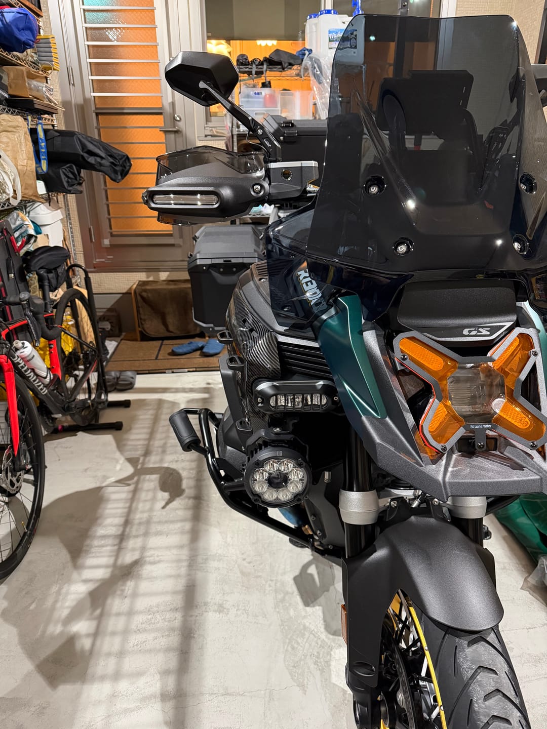 Customer photo review of Under Nose Mount for Motorcycle Lights