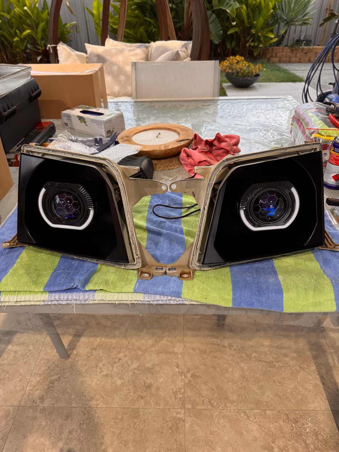 Customer photo review of Bi-LED 'Angry Eye' Headlight Retrofit DIY Kit