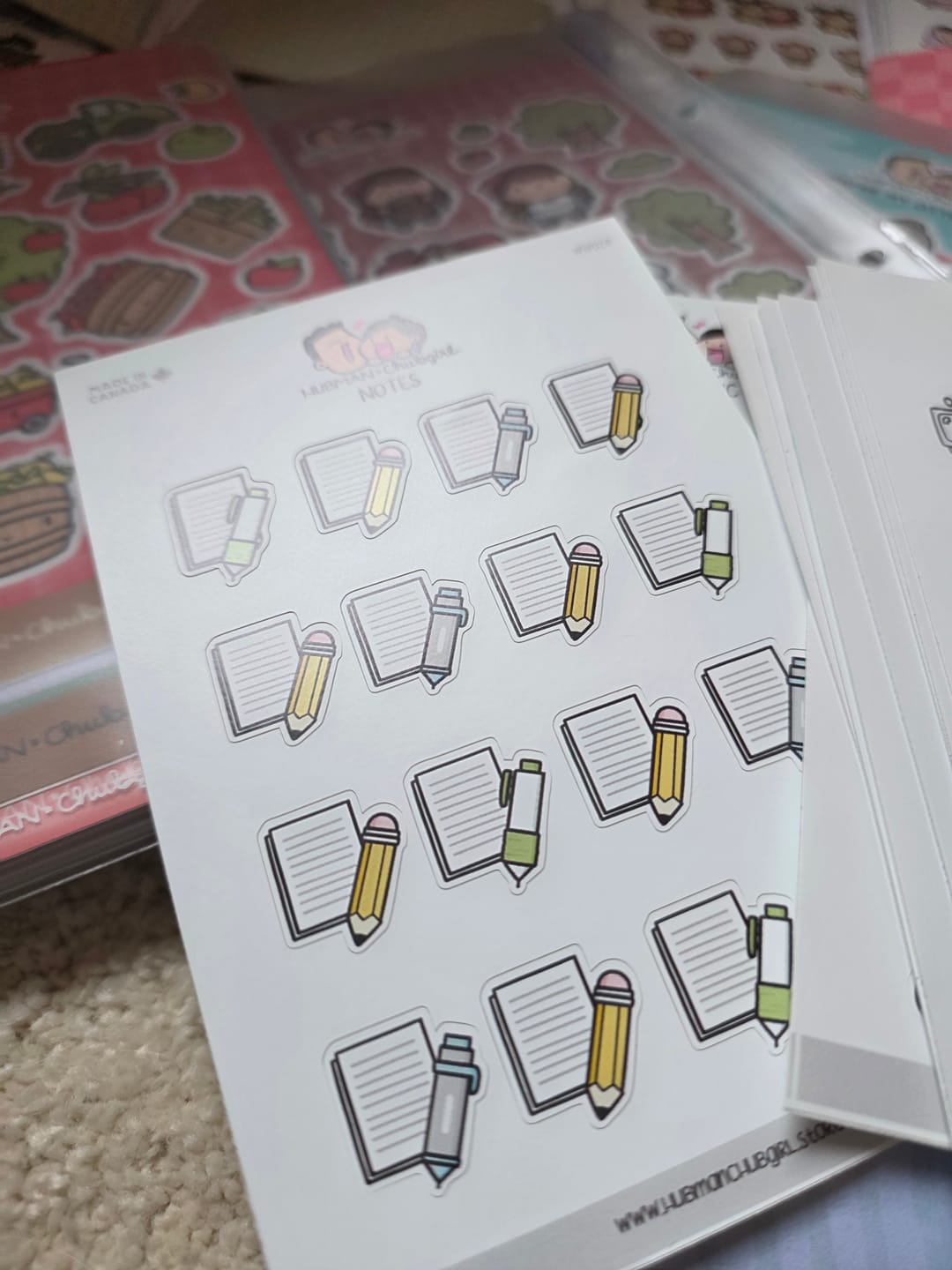 Customer photo review of Notes Planner Stickers