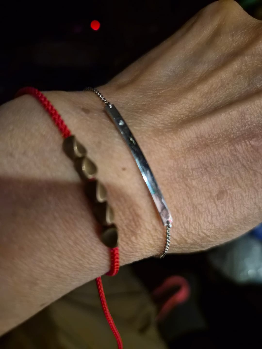 Customer photo review of Tibetan Red String Bracelet with Copper Beads – Handmade Unisex Protection & Good Luck Jewelry