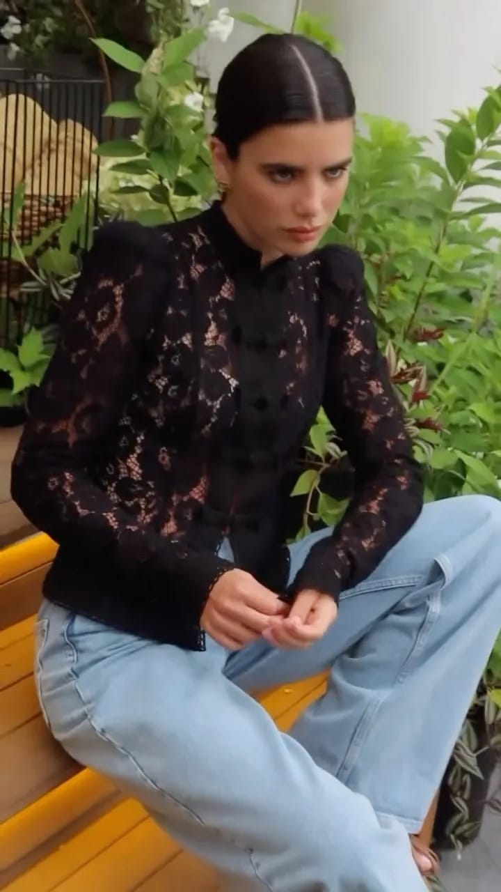 Customer photo review of Claire Elegant Lace Blouse