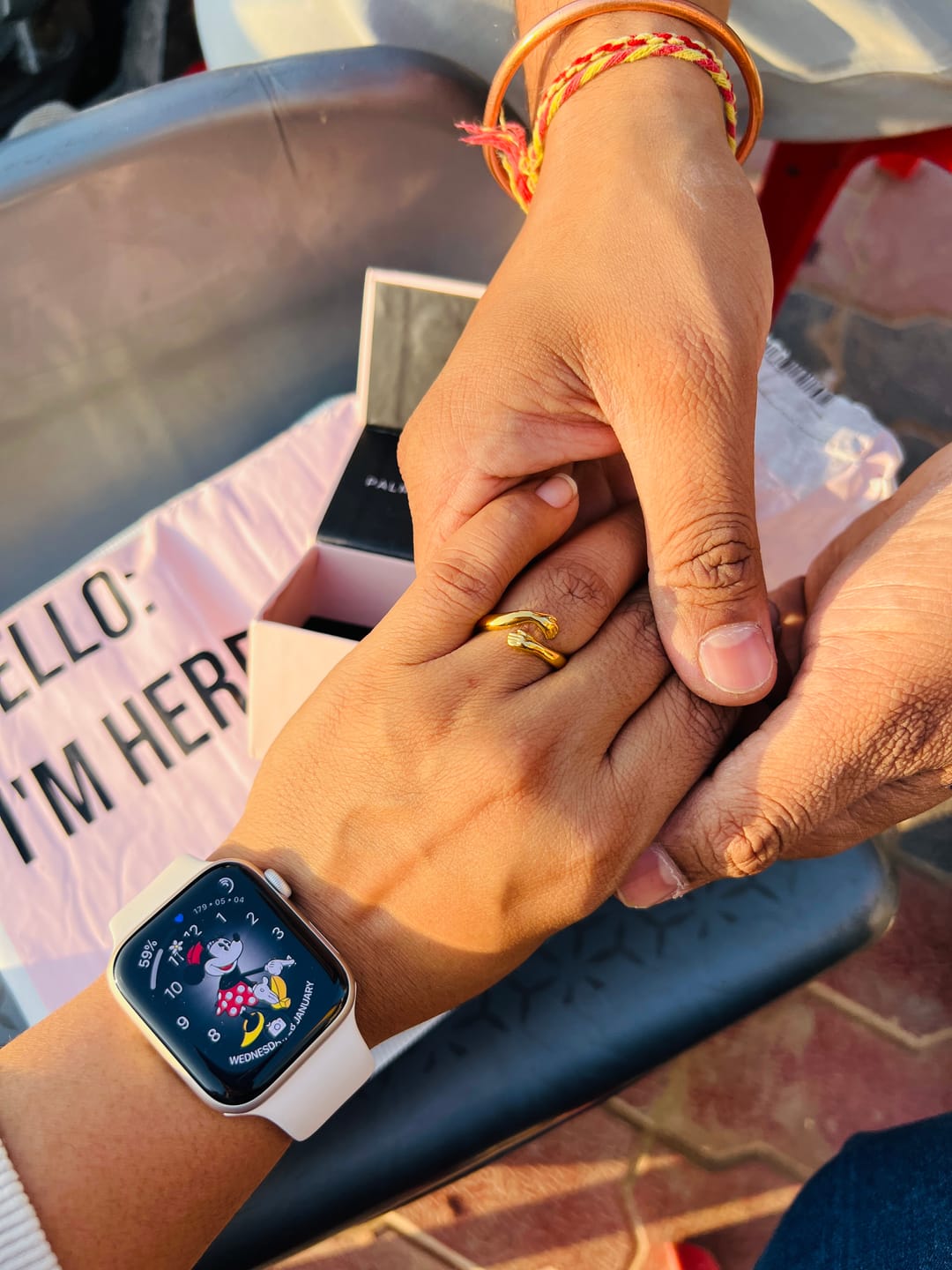Customer photo review of Love Hug Ring