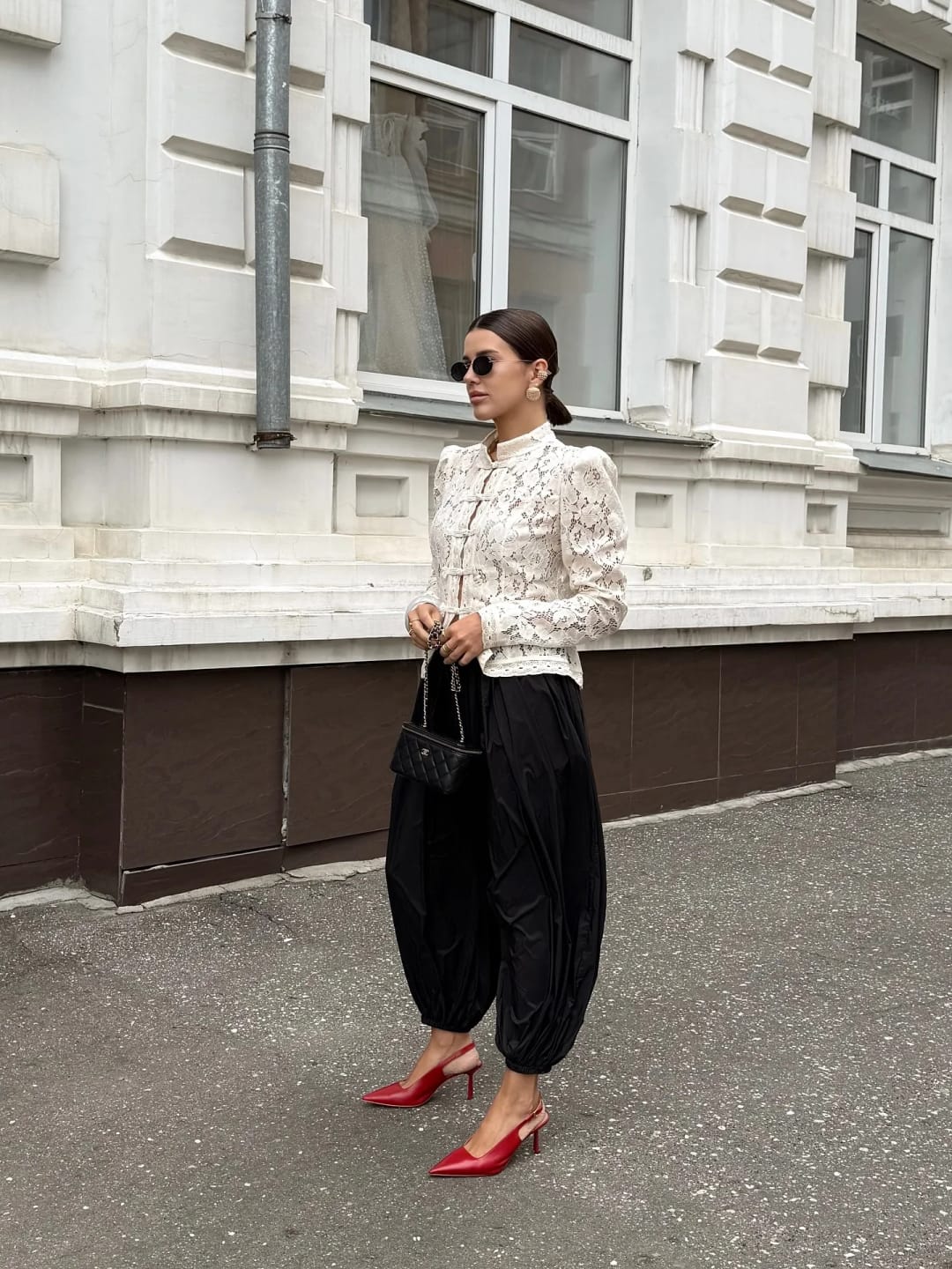 Customer photo review of Claire Elegant Lace Blouse