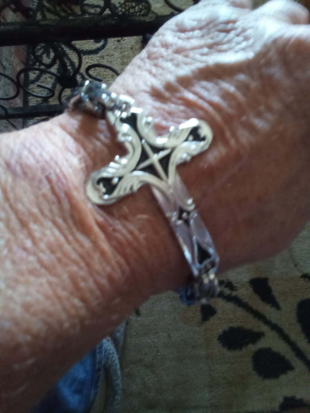 Customer photo review of FREE Today: Iron & Faith Men's Bracelet: Strength and Redemption in Every Link