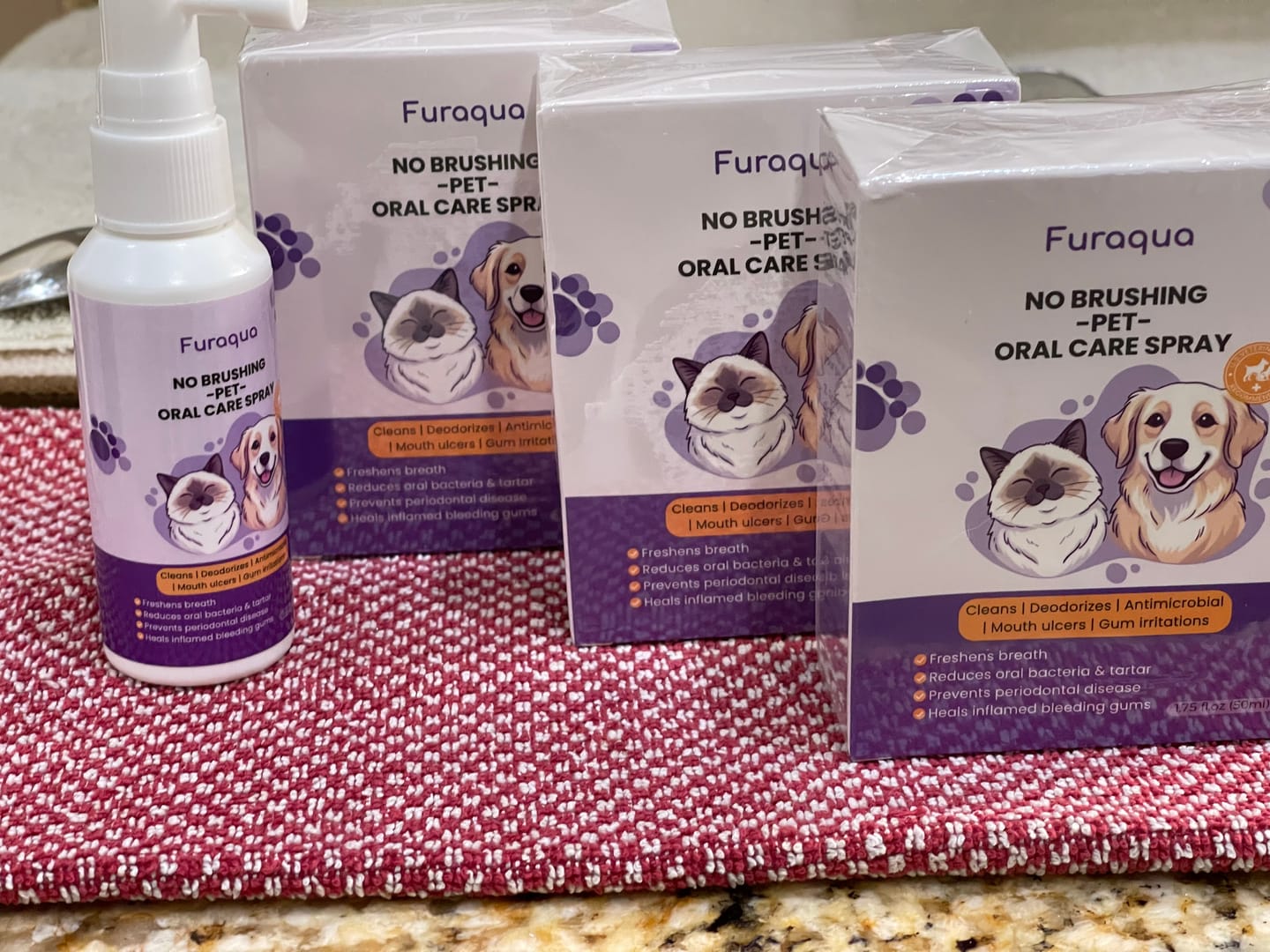 Customer photo review of Pet Dental Spray by Furaqua || Veterinarian Recommended 🏆
