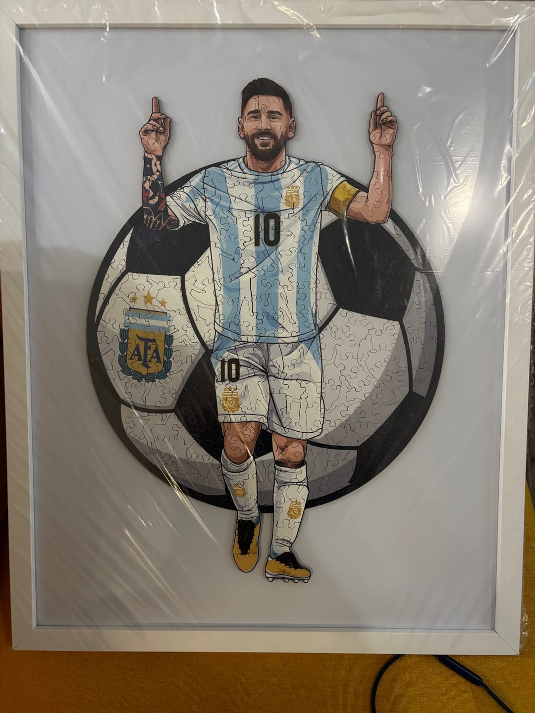Customer photo review of Lionel Messi - Wooden Puzzle