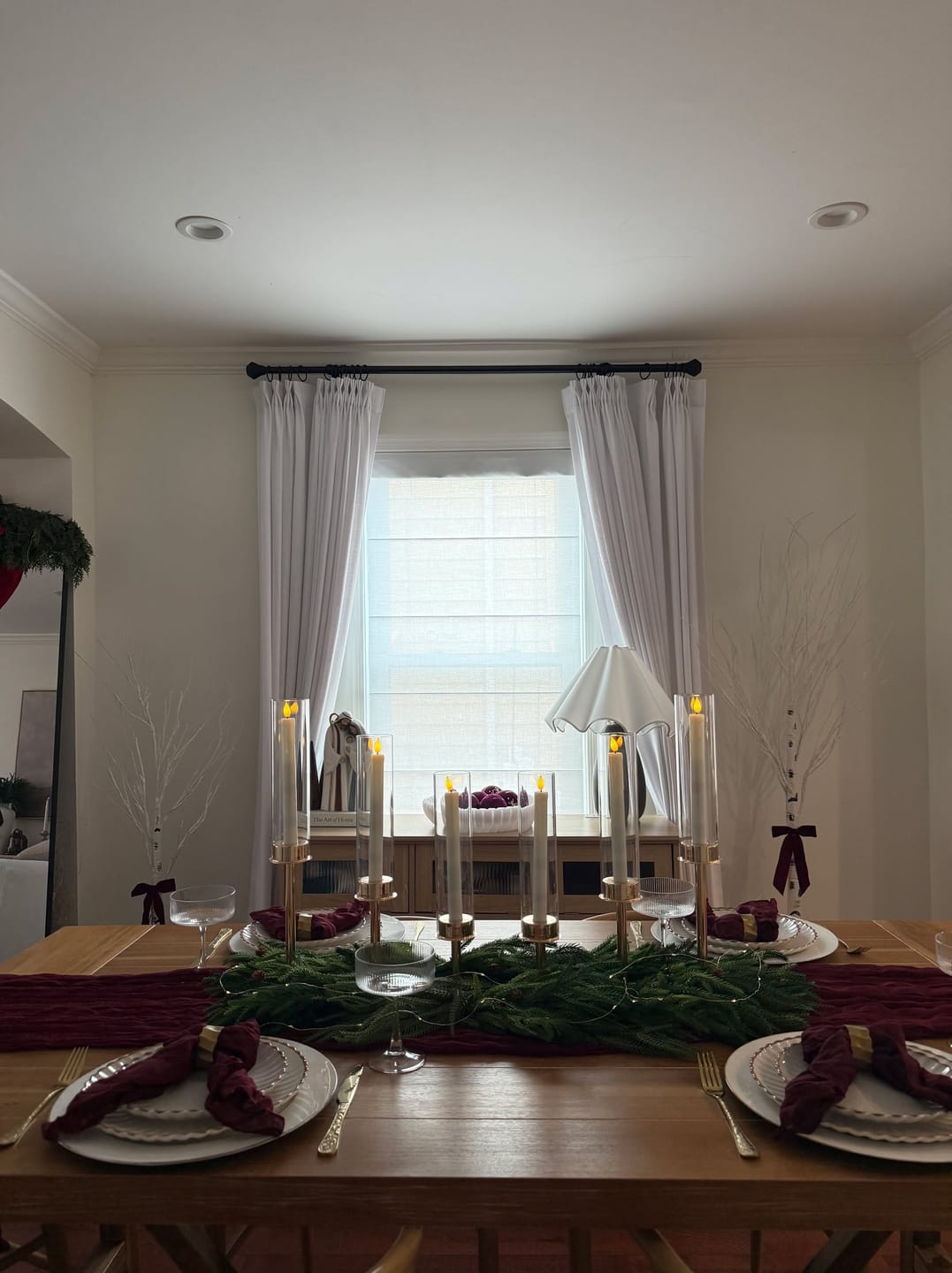 Customer photo review of Elegant Light Filtering Roman Shade