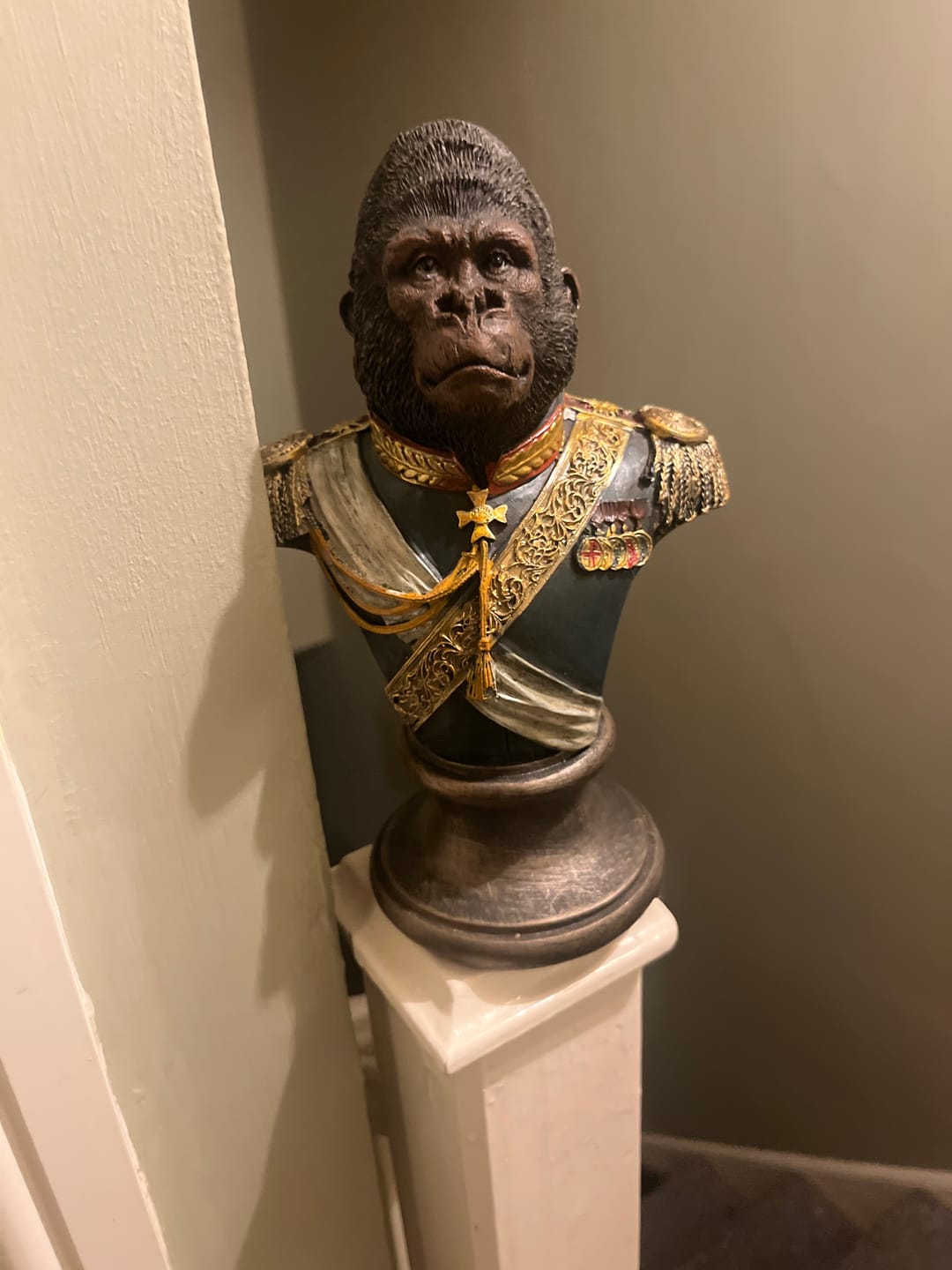 Customer photo review of Gentry Gorilla Bust Blue
