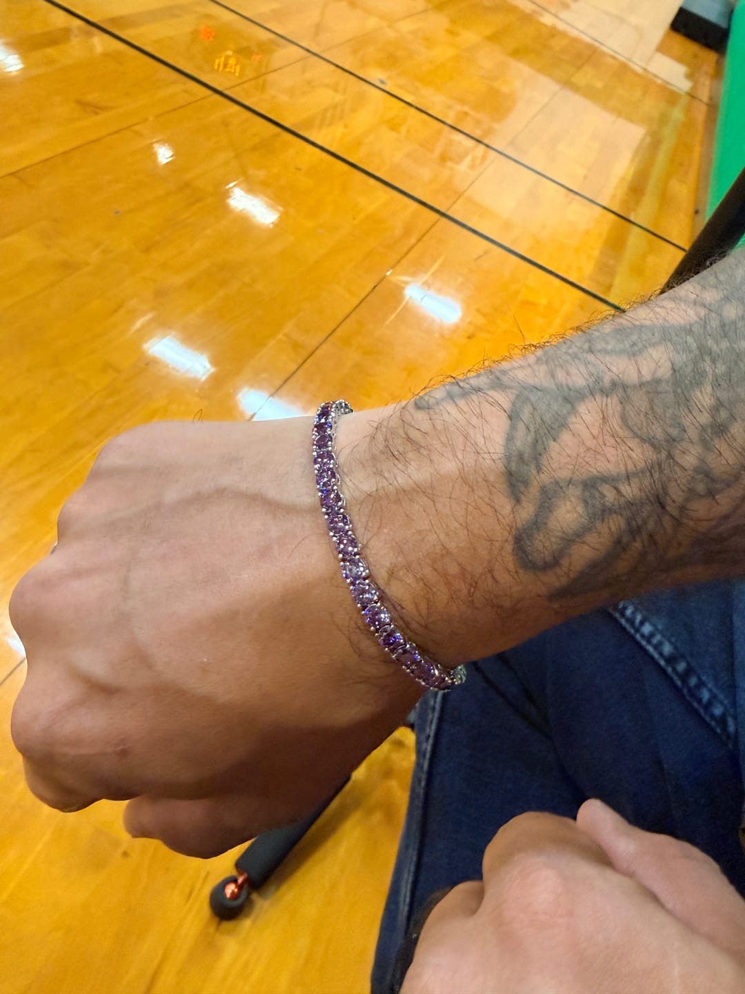 Customer photo review of 5mm Tennis Bracelet - Purple Amethyst