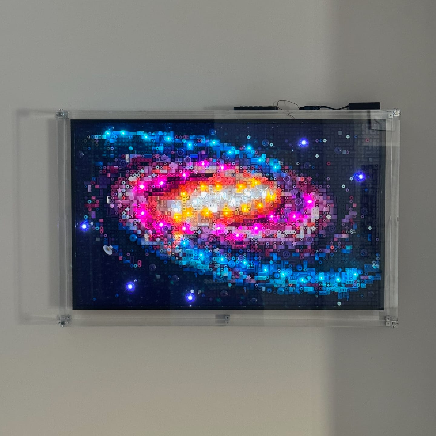 Customer photo review of Wall Mounted Display Case for LEGO® 31212 Art The Milky Way Galaxy