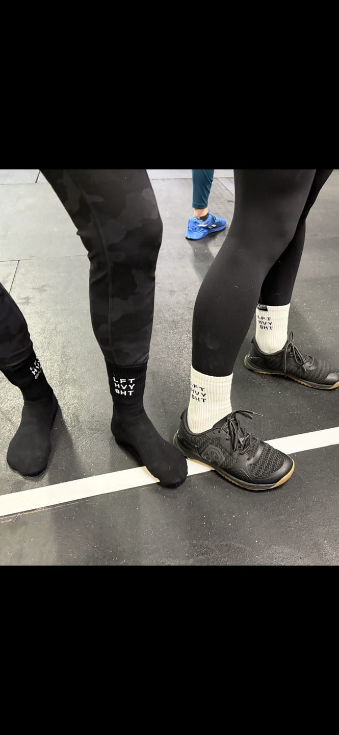 Customer photo review of LFT HVY SHT - Crew Workout Socks