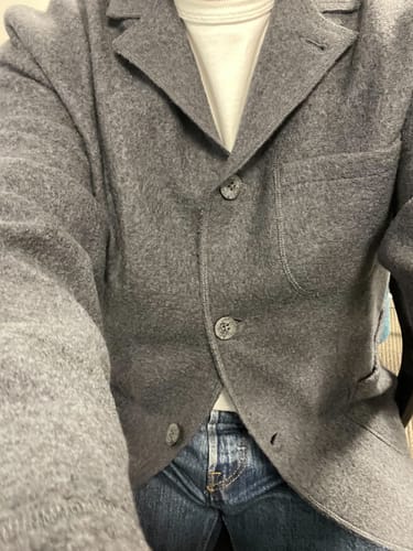 Customer photo review of Wool Felted Chore Coat