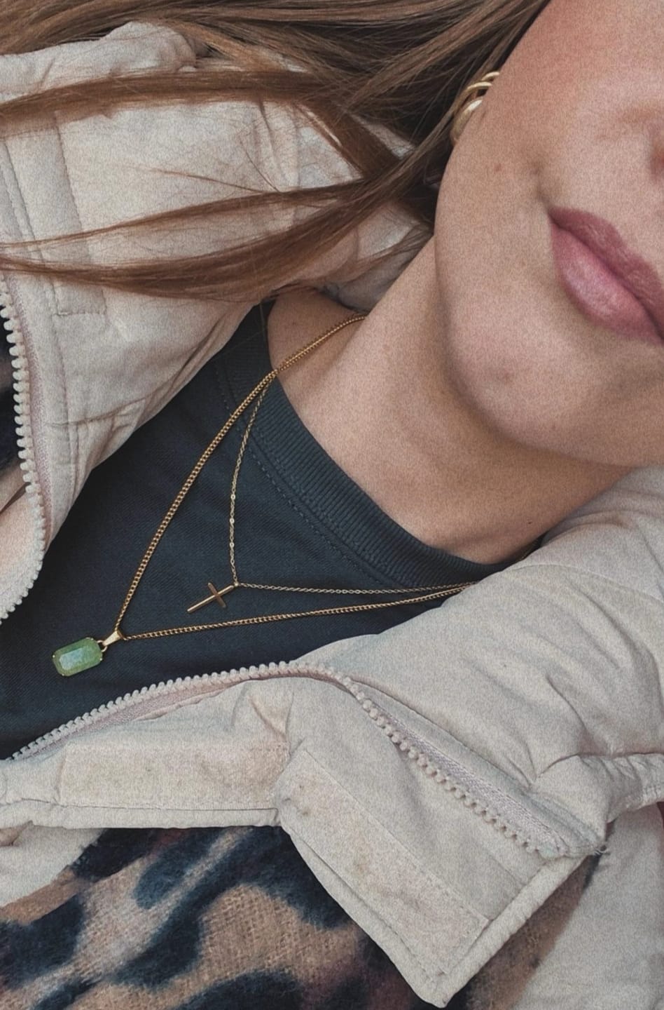 Customer photo review of Divine Cross Kette 14K Vergoldet