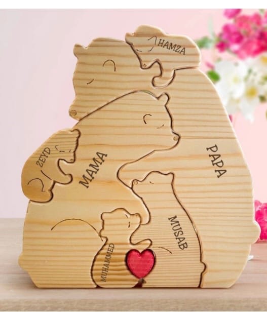 Customer photo review of Bärenfamilie - Süße Personalisierte Holzbären zum Aufstellen für die Familie