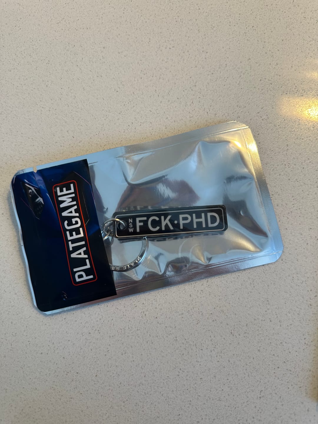 Customer photo review of NSW Premium Range Licence Plate Custom Keychain