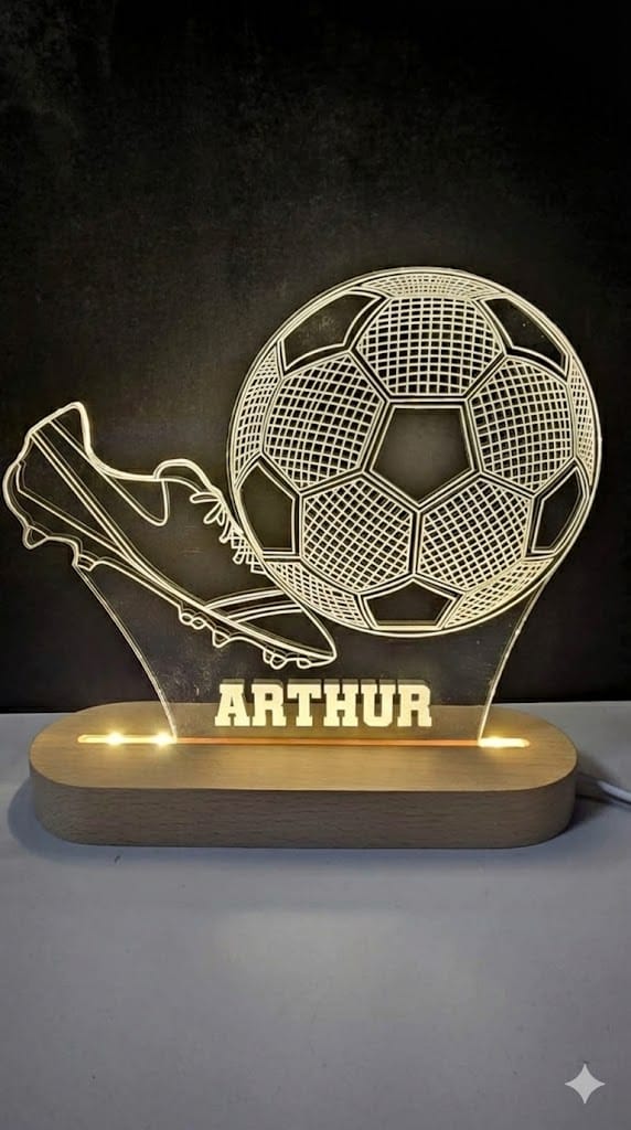 Customer photo review of 3d fußball nachtlicht