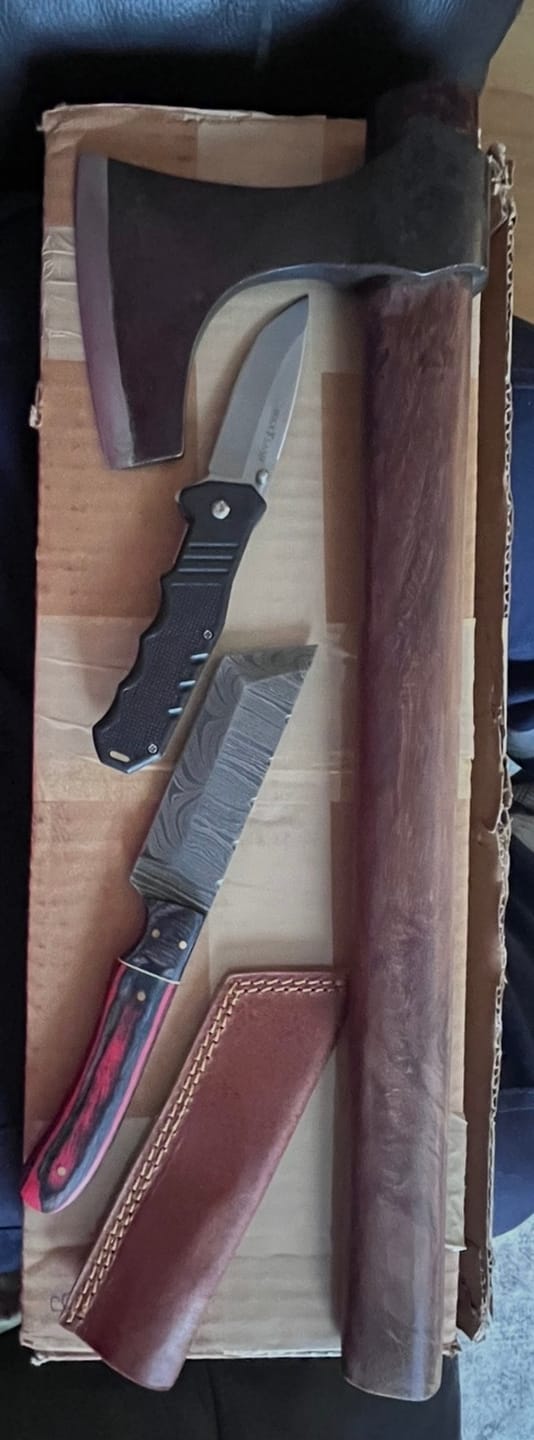 Customer photo review of Mystery Damascus Knife
