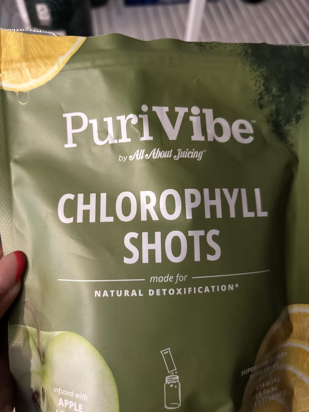 Customer photo review of Chlorophyll Shot Starter Kit + Glass Bottles